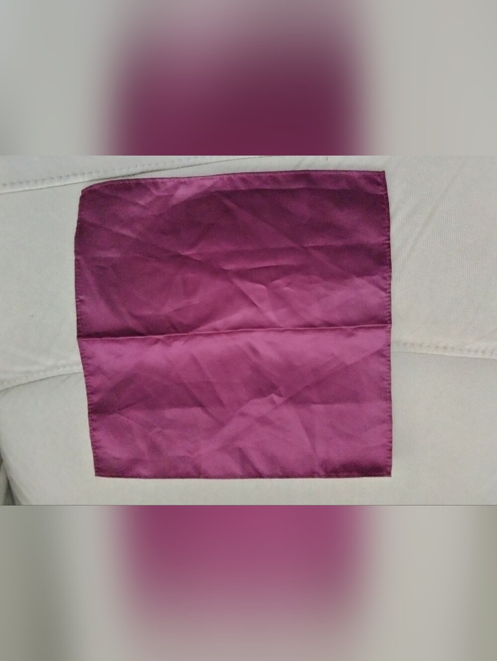 Michael Kors Satin Pocket Square in Deep Magenta